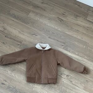 Abercrombie kids Brown Sherpa-Lined Jacket